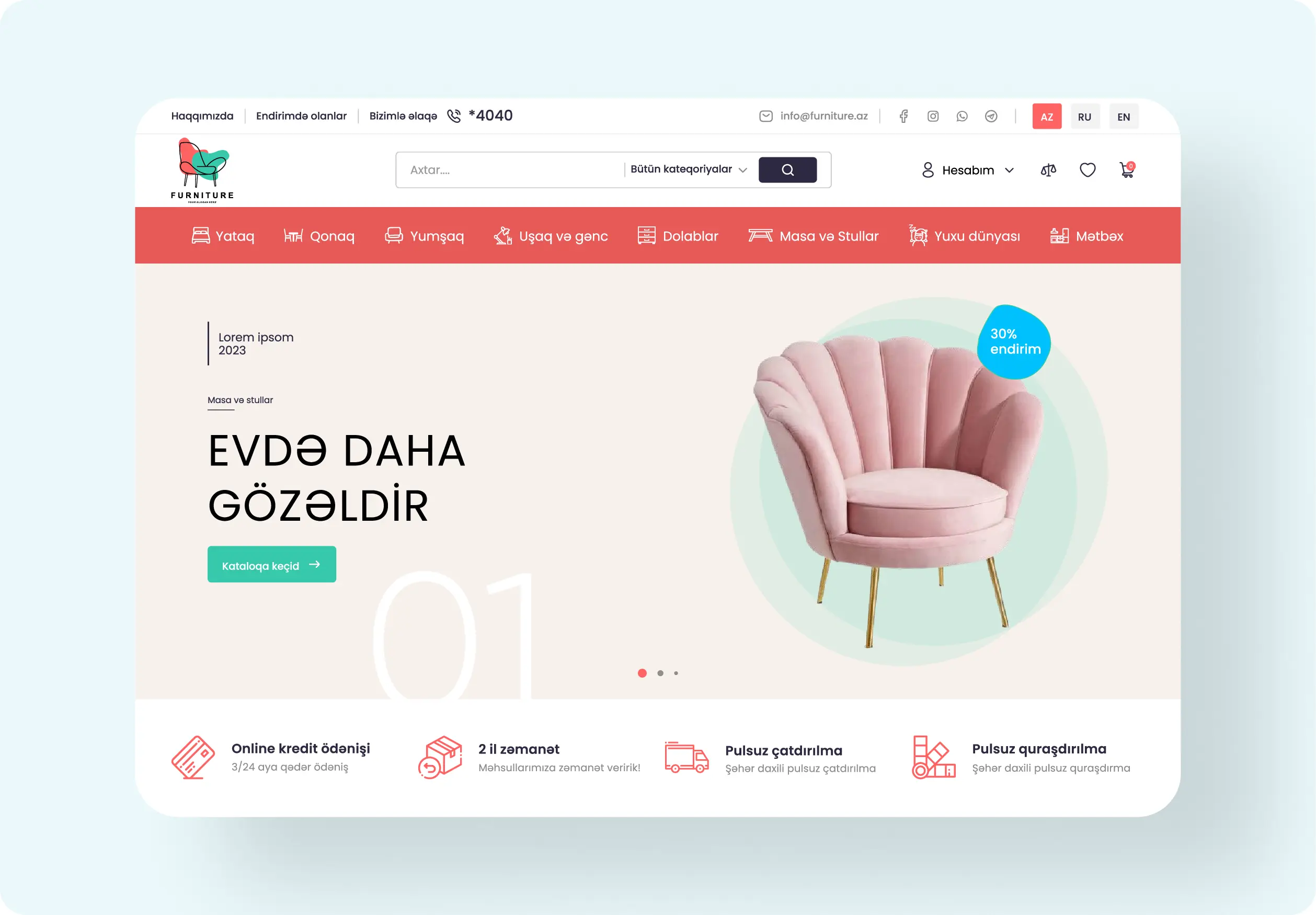 Furniture store — Veb sayt