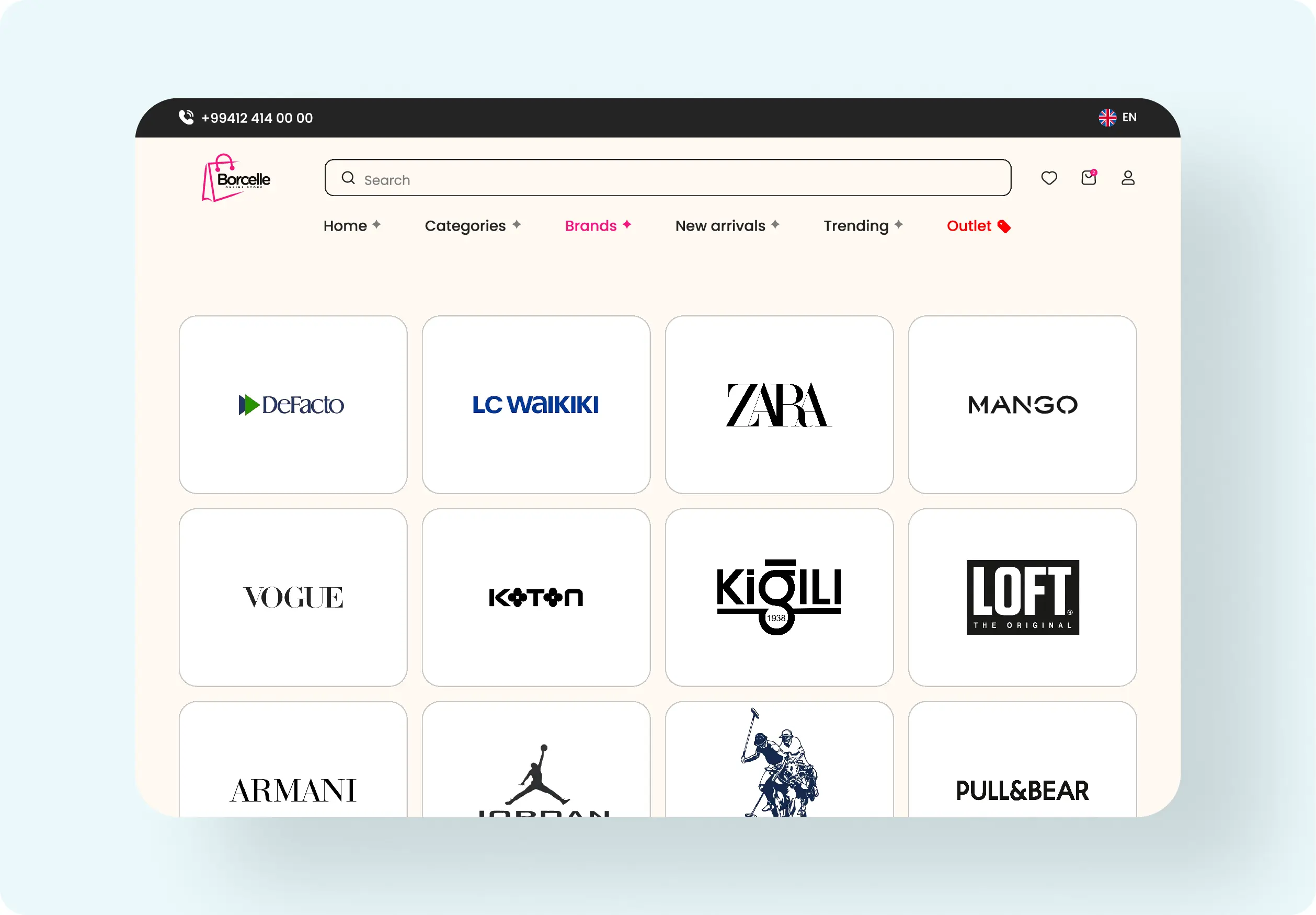Borcelle online store